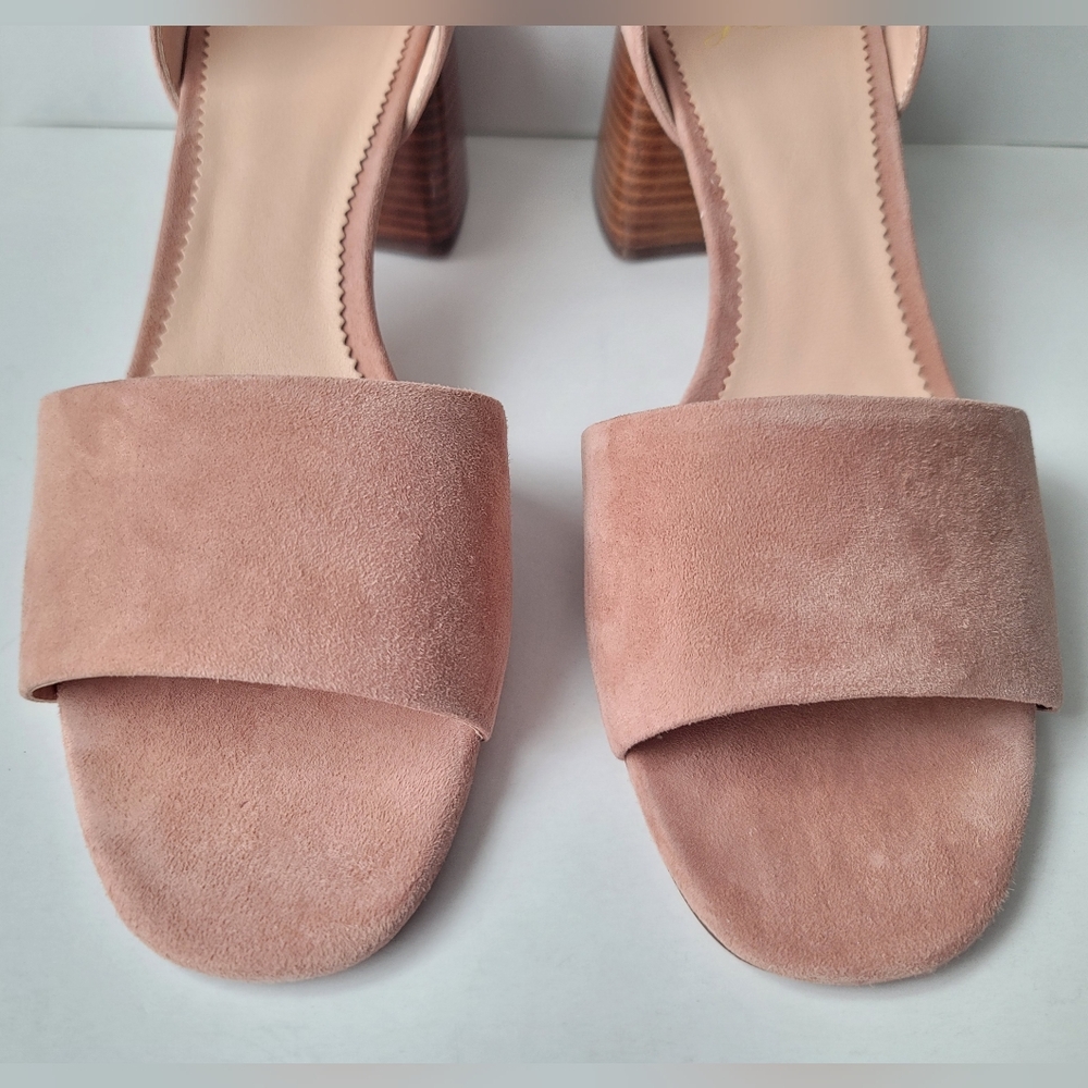 J. Crew Wide - Strap Penny Sandals in Suede, Frosted Taupe, 9.5 - Picture 7 of 13